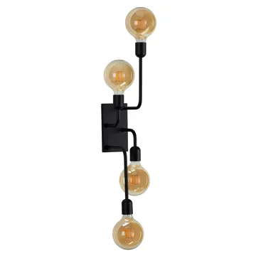 Regal XL vägglampa stickkontakt - Svart - Belid