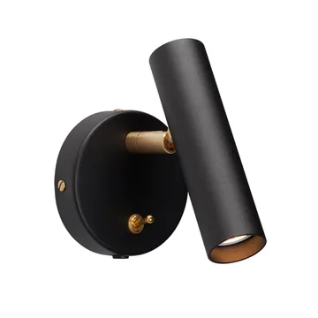 Slender vägglampa - Svart - Belid