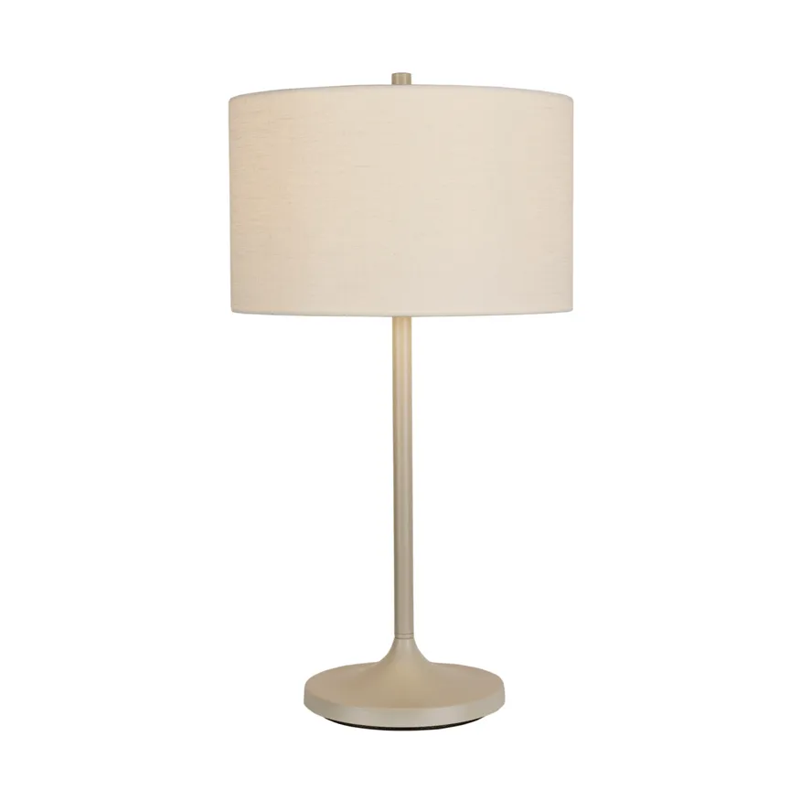 Soft bordslampa, Linne vit-sand, Ø34x64 cm Belid
