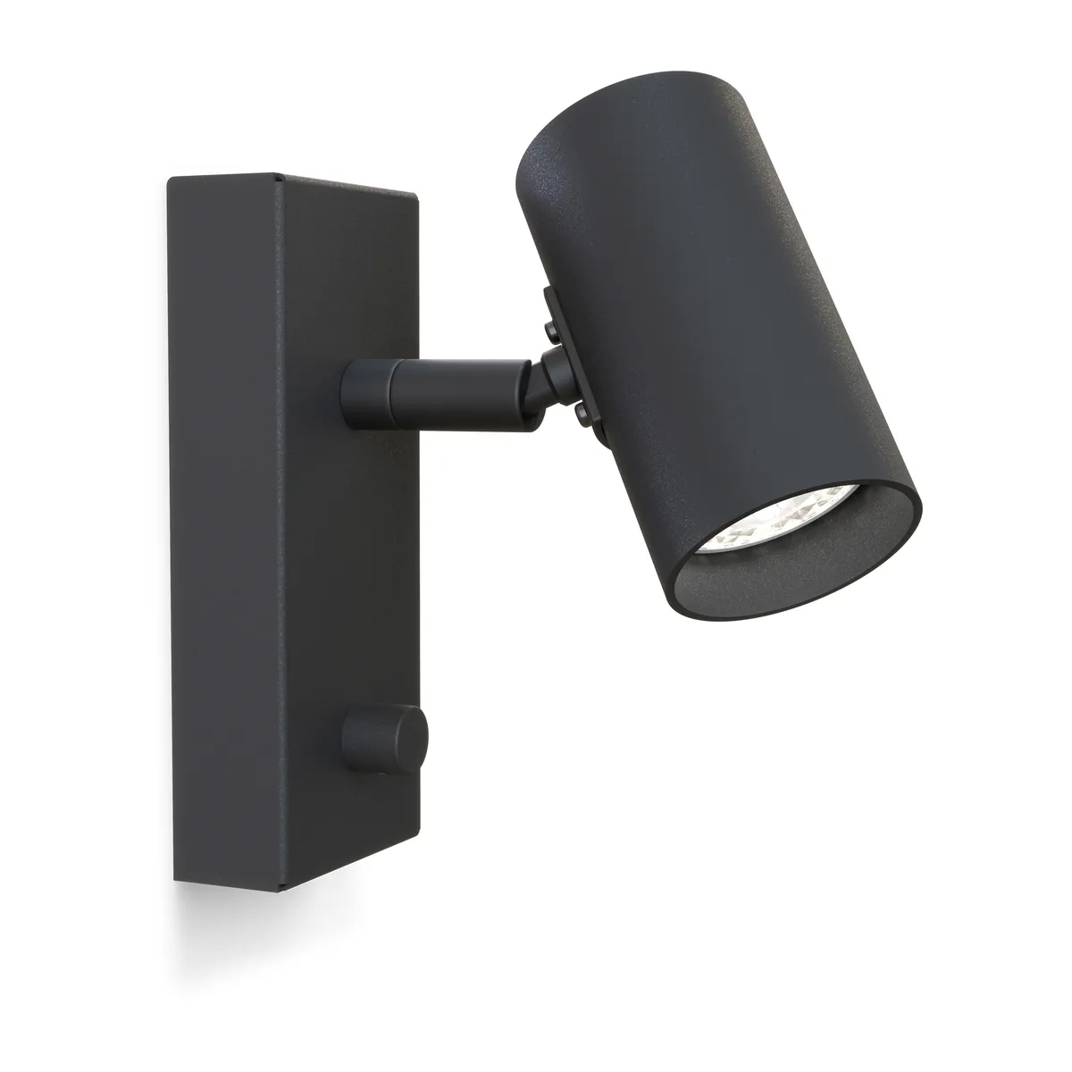 Belid Tyson vägglampa Ø5,5 cm Svartstruktur