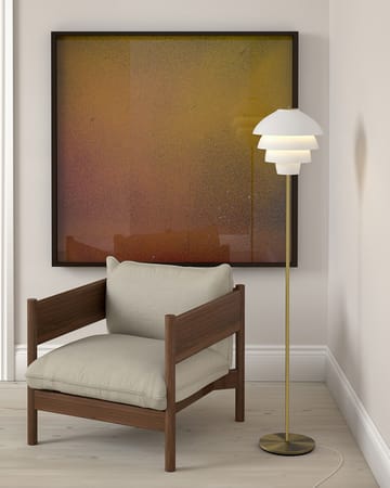 Valencia golvlampa 150 cm - Mattvit-mässing - Belid