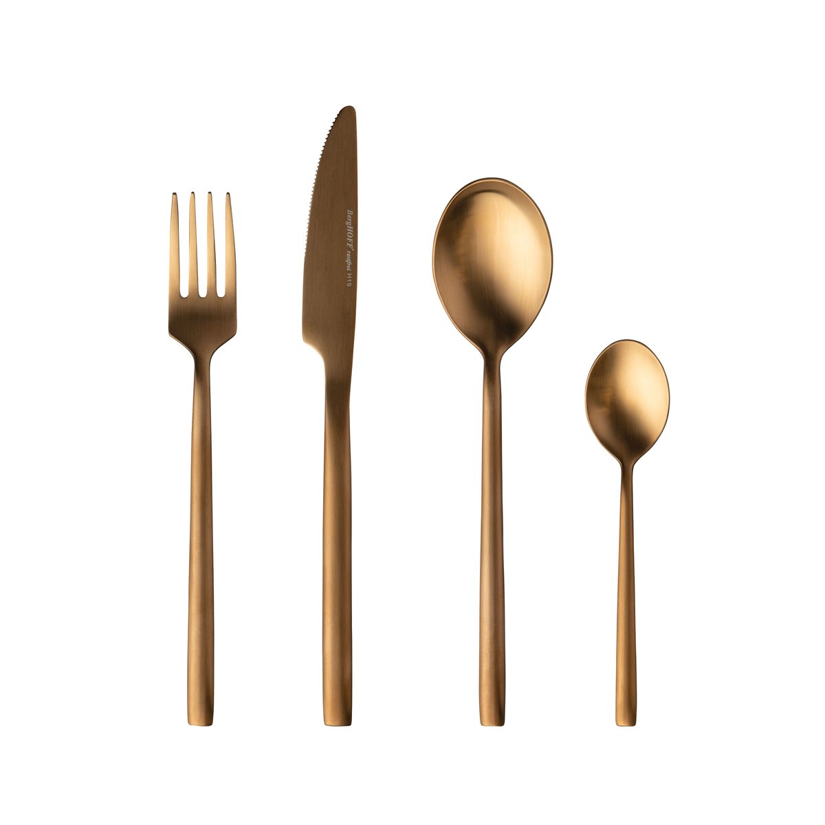 BergHoff Gem bestickset 4 delar Guldpläterat | Skandinavisk Design | Bestickset |