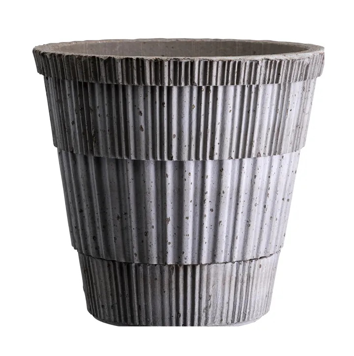 Atlas raw kruka med fat - Grey, Ø21 cm - Bergs Potter