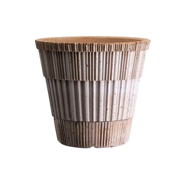 Atlas raw kruka med fat - Rosa, Ø14 cm - Bergs Potter