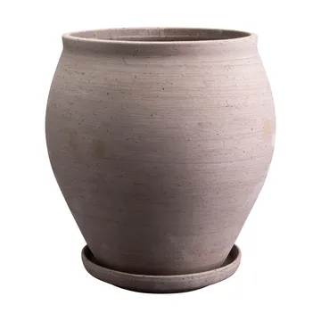 Delphi kruka med fat 2 delar - Grey, Ø26 cm - Bergs Potter