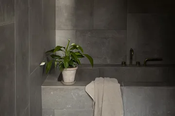 Fleur kruka med fat 2 delar - Grey, Ø14 cm - Bergs Potter