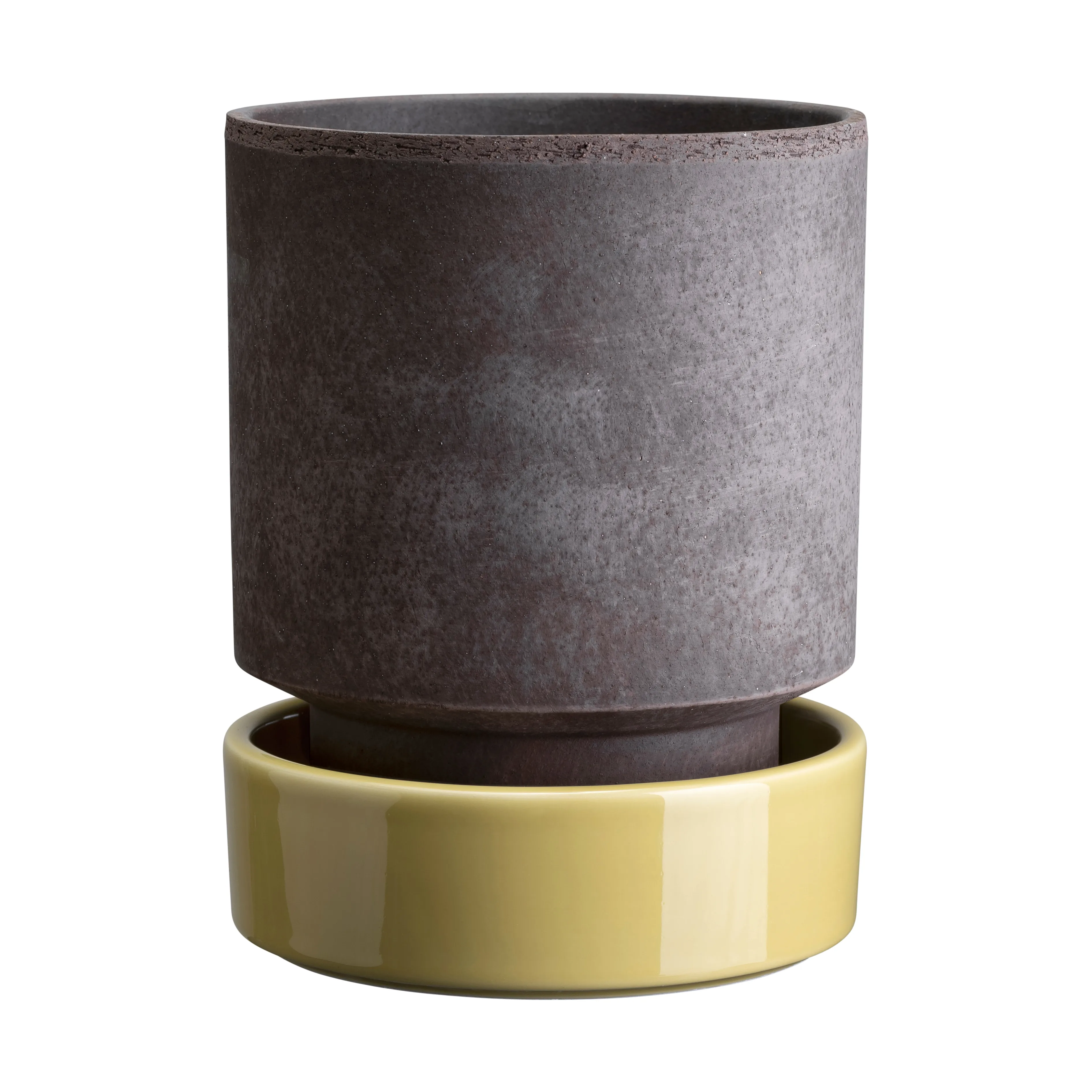 Hoff kruka, Ø14 cm, Raw Grey-Pale Yellow