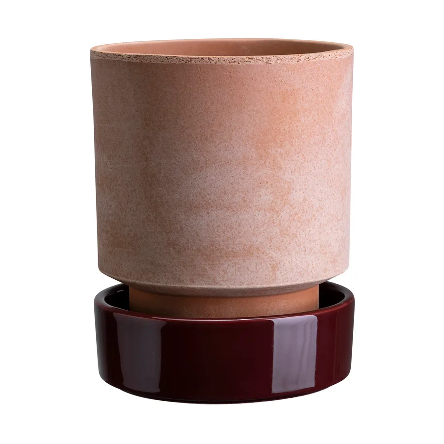 Hoff kruka, Ø14 cm, Raw Rosa-Deep Burgundy
