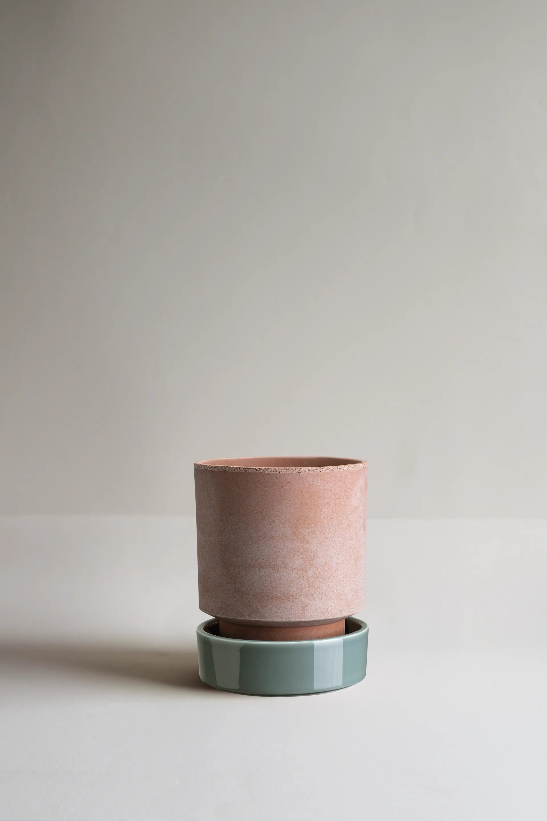 Hoff kruka, Ø14 cm, Raw Rosa-Misty Blue Bergs Potter
