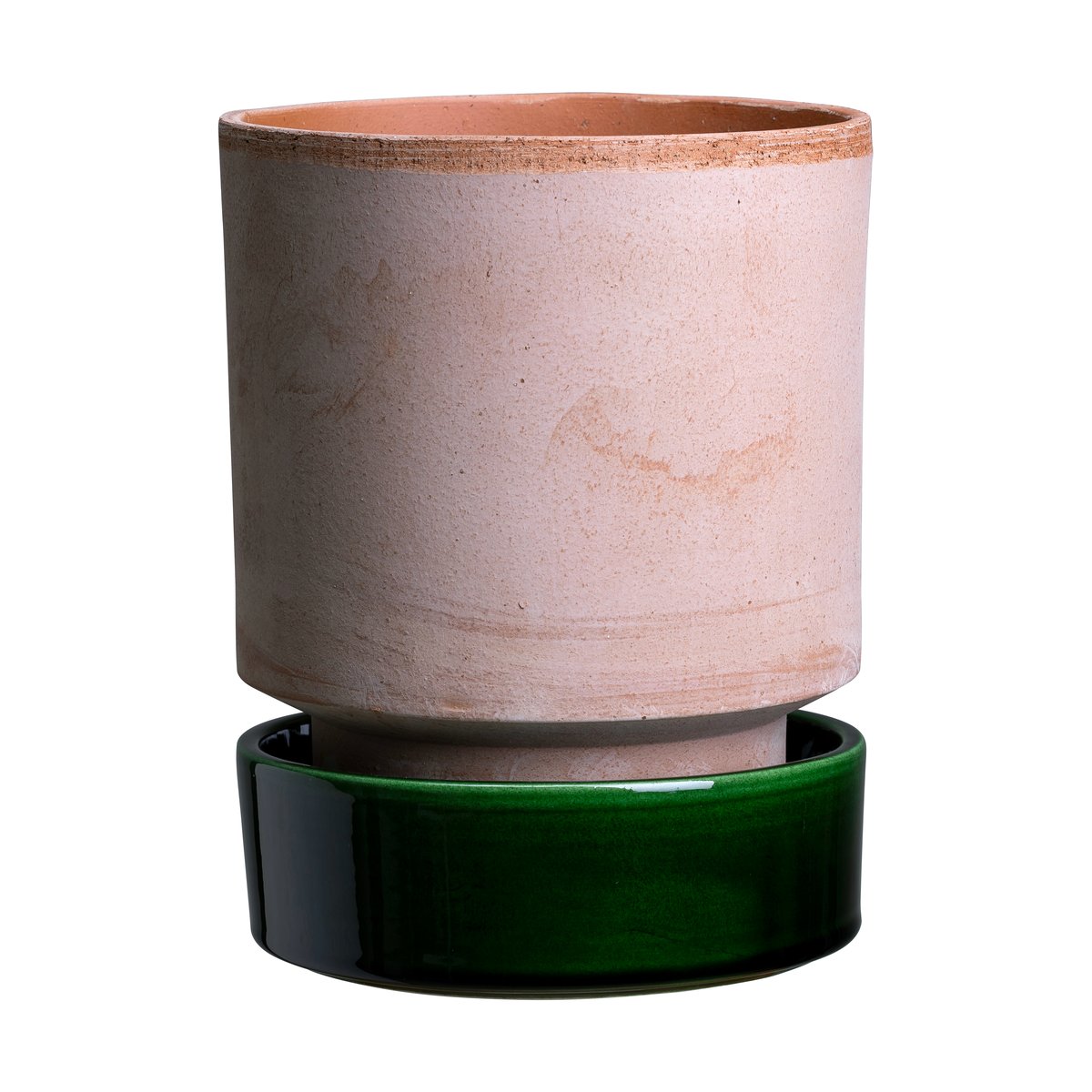 Bergs Potter Hoff kruka 18 cm, Raw Rosa-Emerald Green