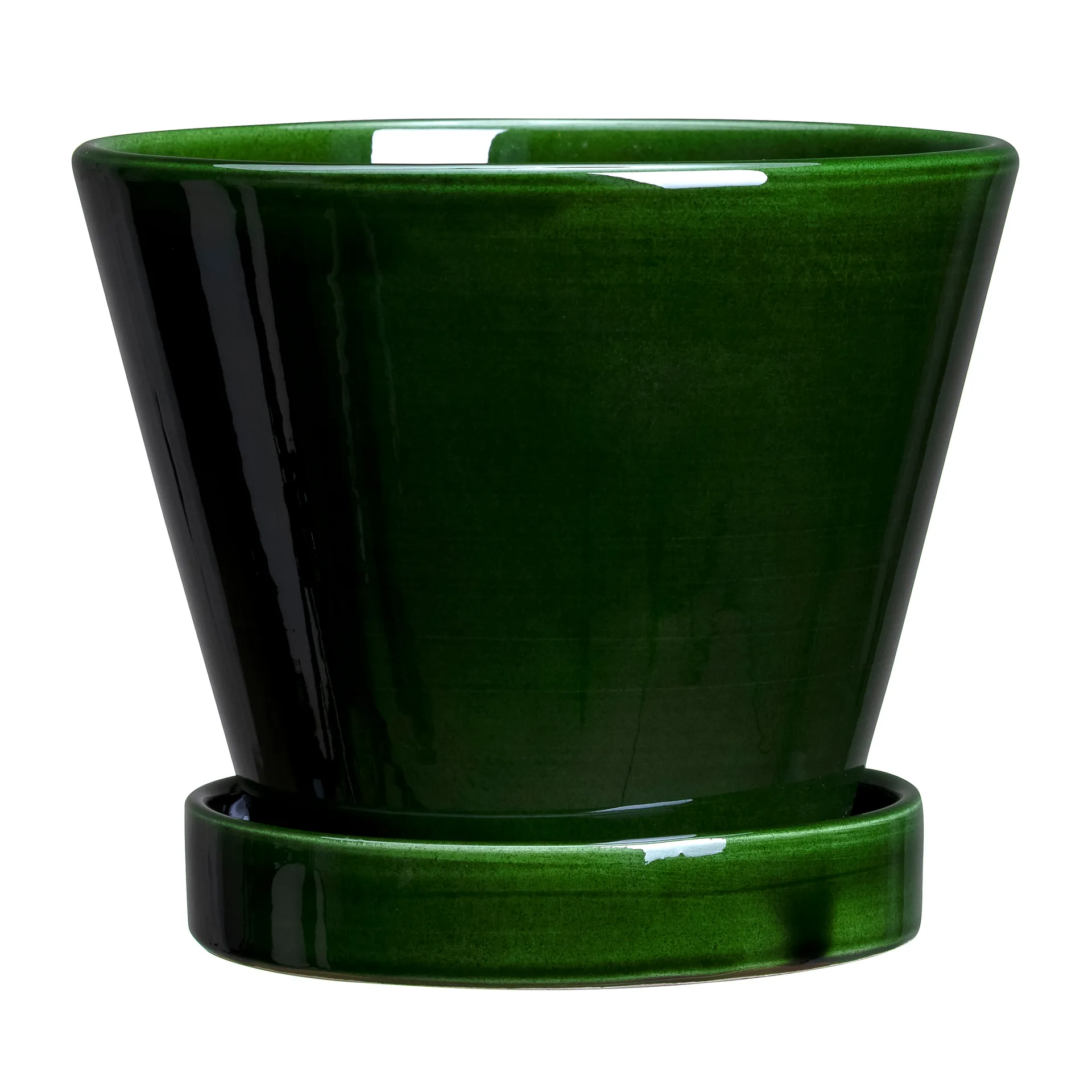 Julie kruka glaserad Ø11 cm, Green emerald Bergs Potter