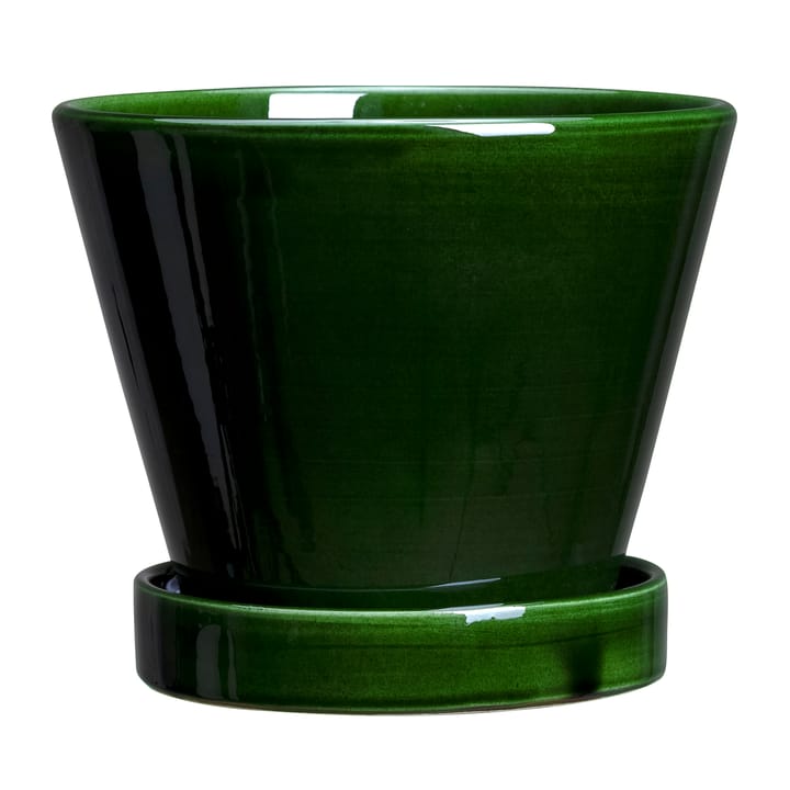 Julie kruka glaserad Ø11 cm - Green emerald - Bergs Potter