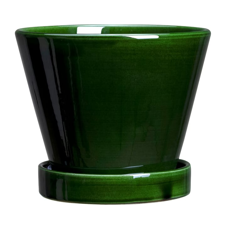 Julie kruka glaserad Ø13 cm - Green emerald - Bergs Potter