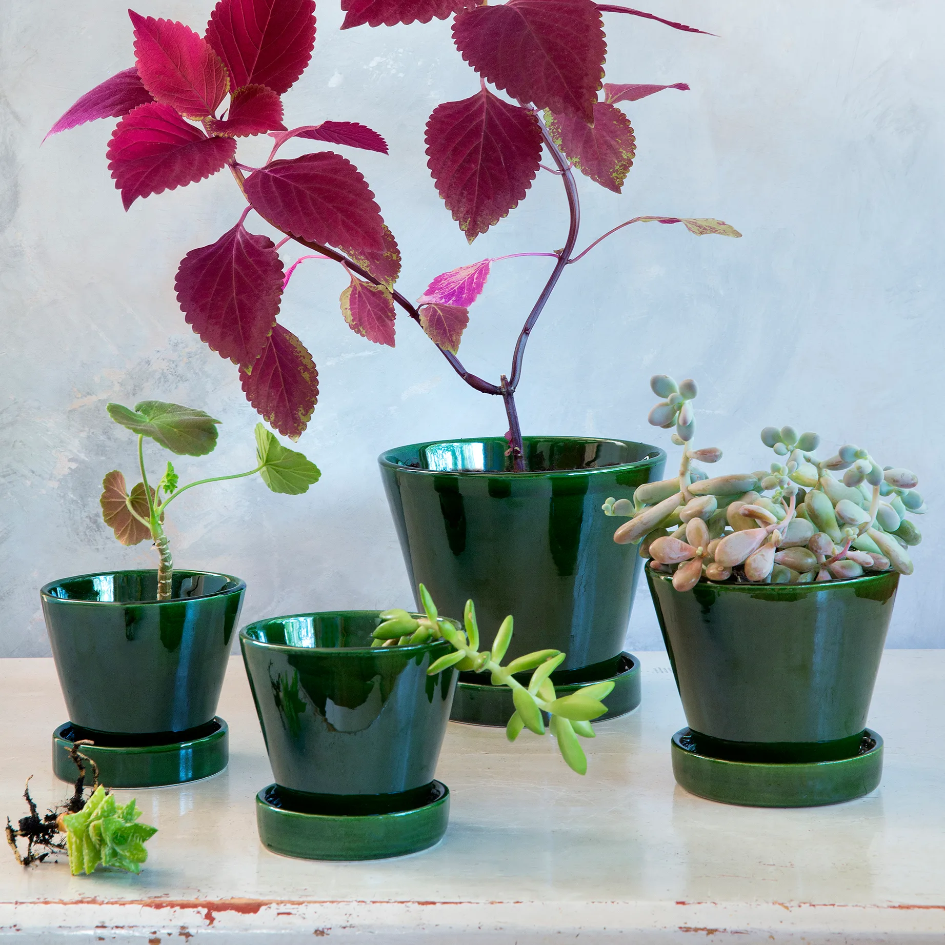 Julie kruka glaserad Ø15 cm, Green emerald Bergs Potter