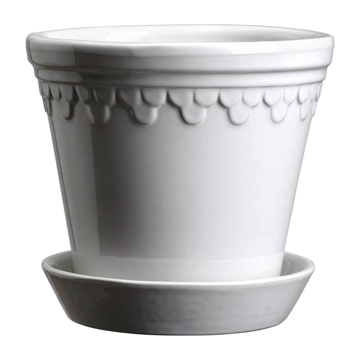 Bergs Potter Köpenhamn kruka glaserad 18 cm Mineral White