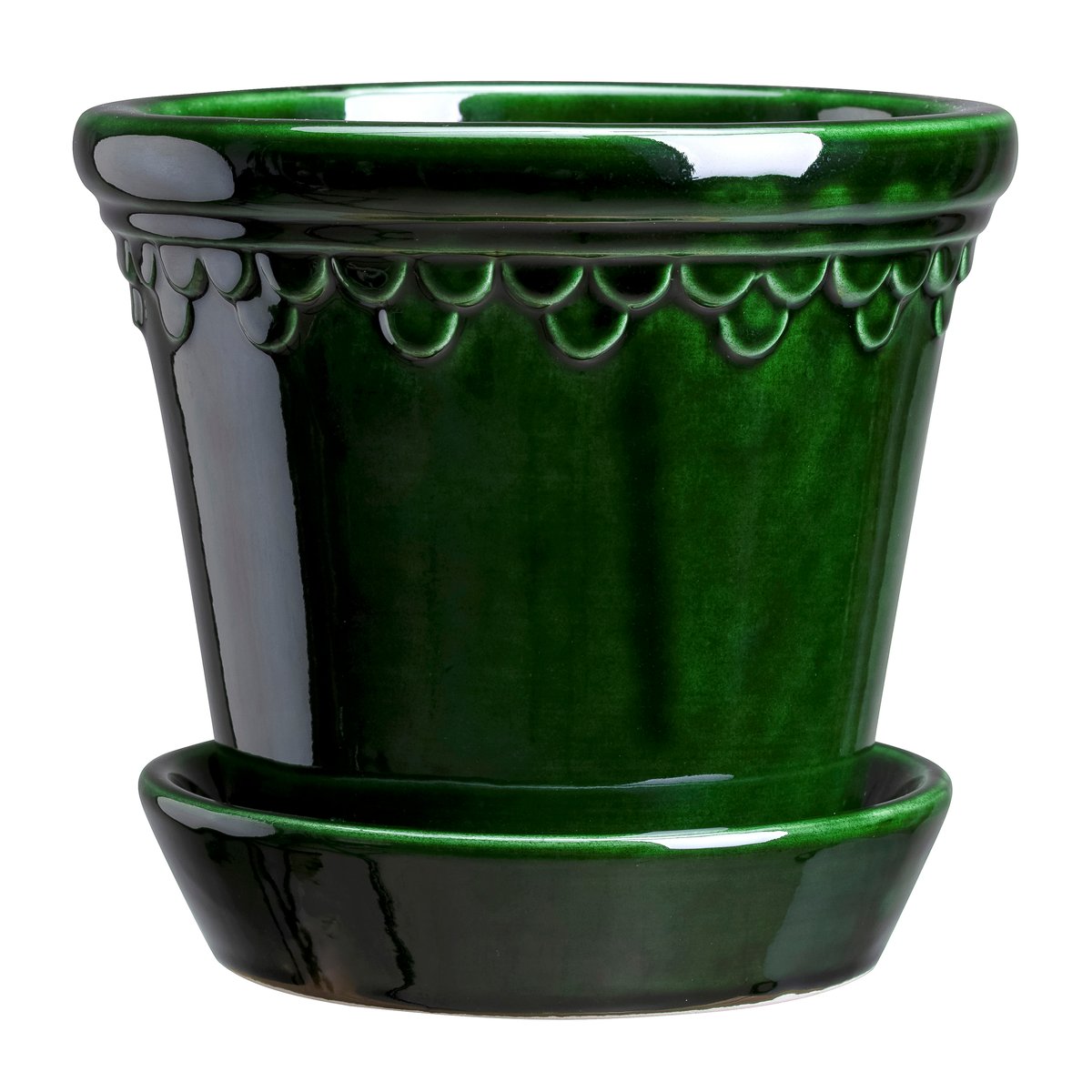 Bergs Potter Köpenhamn kruka glaserad 21 cm Grön | Skandinavisk Design | Krukor | Grön
