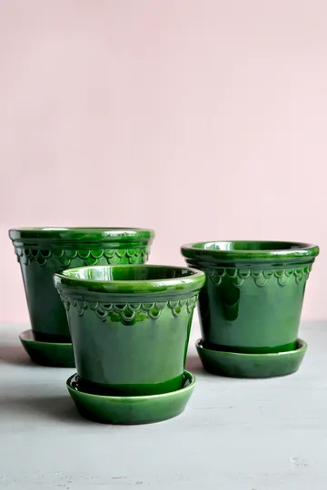 Köpenhamn kruka glaserad - Grön, Ø18 cm - Bergs Potter