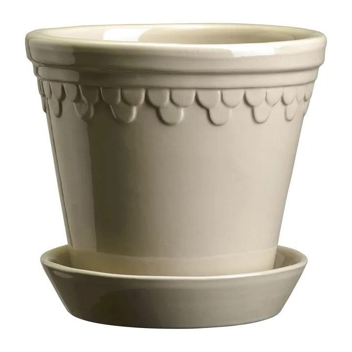 Köpenhamn kruka glaserad - Sand Stone (beige), Ø12 cm - Bergs Potter