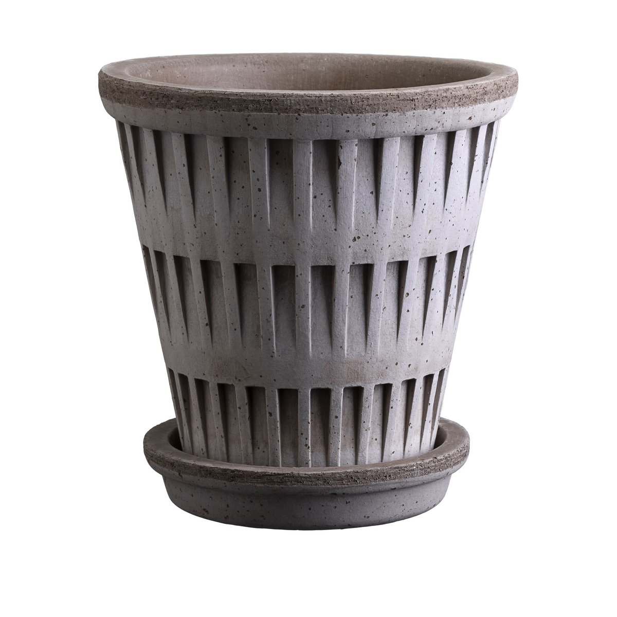 Bergs Potter Pantheon raw kruka Grey, 14 cm | Skandinavisk Design | Krukor | Grå
