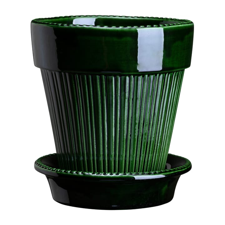 Simona kruka glaserad Ø12 cm - Green - Bergs Potter