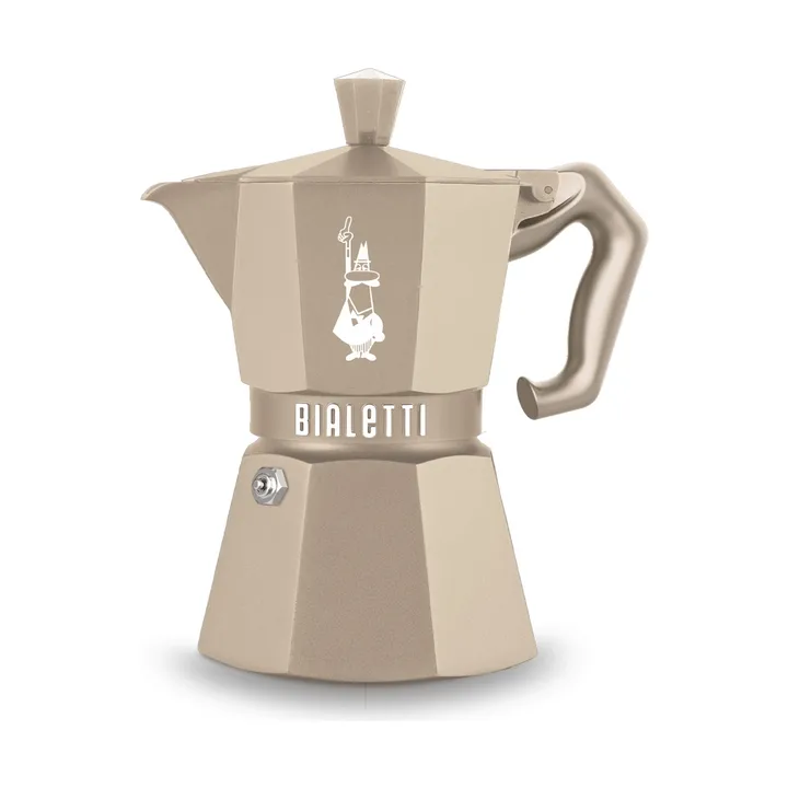 Bialetti exclusive mokabryggare induktion - Beige, 3 koppar - Bialetti
