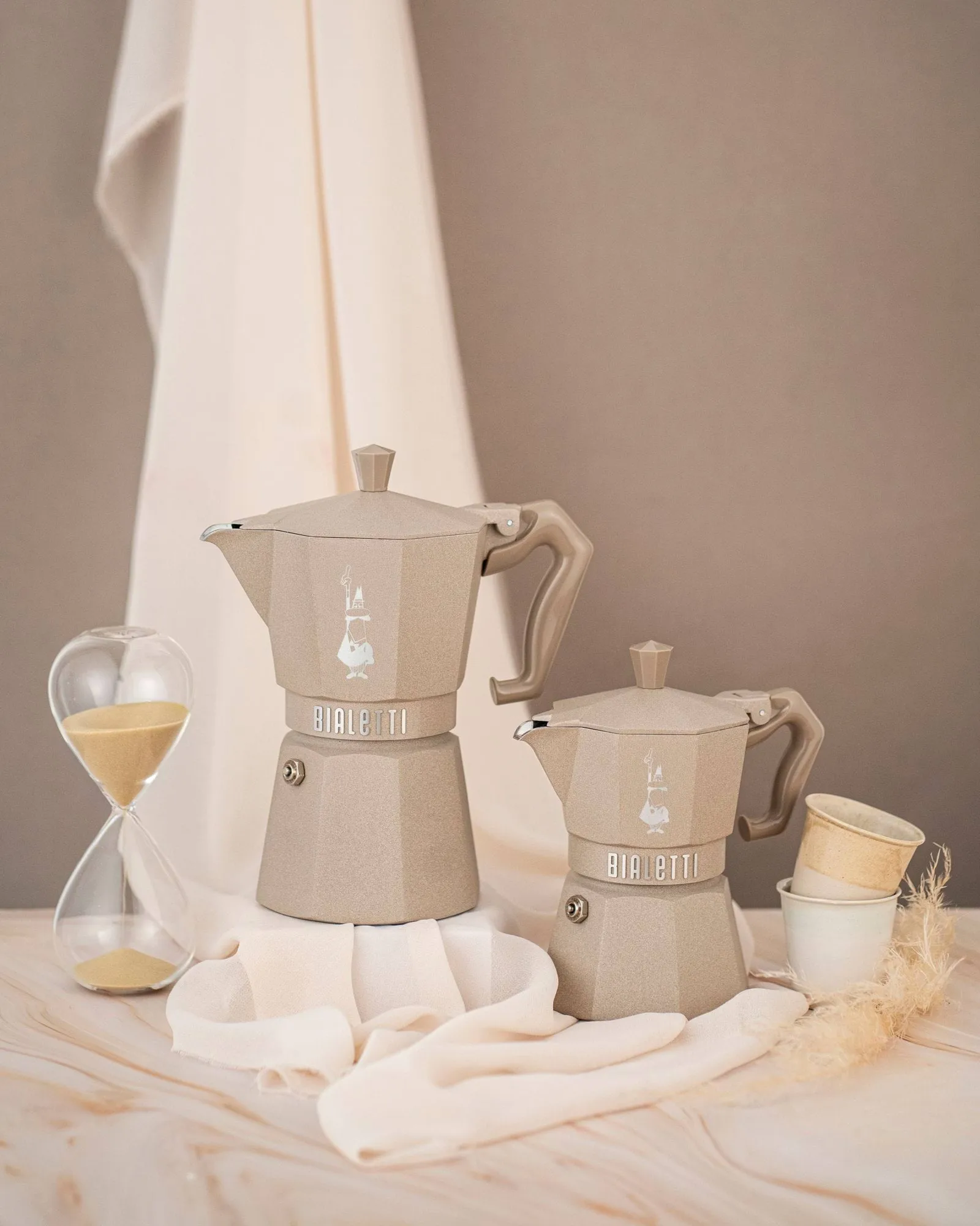 Bialetti exclusive mokabryggare induktion, Beige, 3 koppar Bialetti