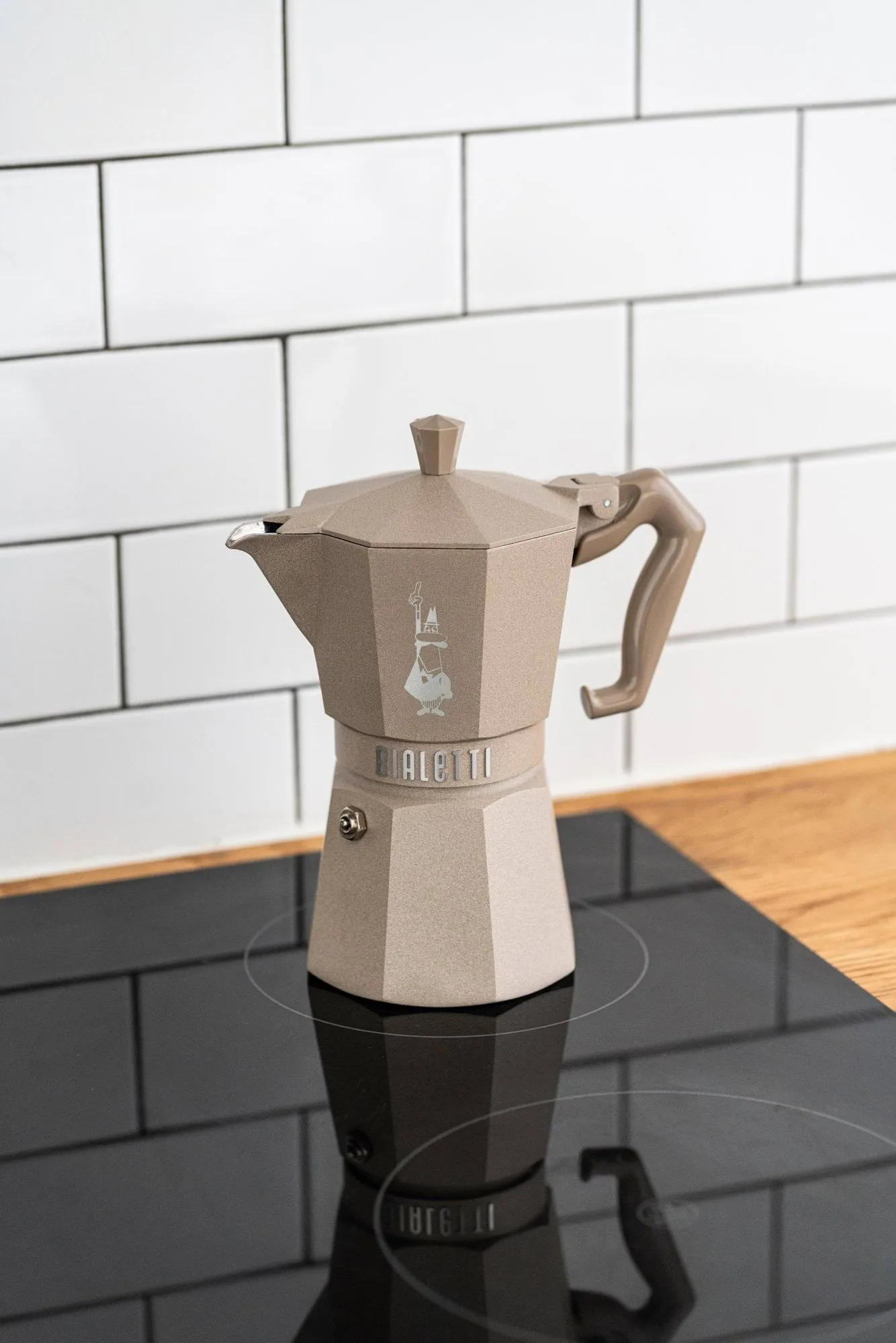 Bialetti exclusive mokabryggare induktion, Beige, 6 koppar Bialetti