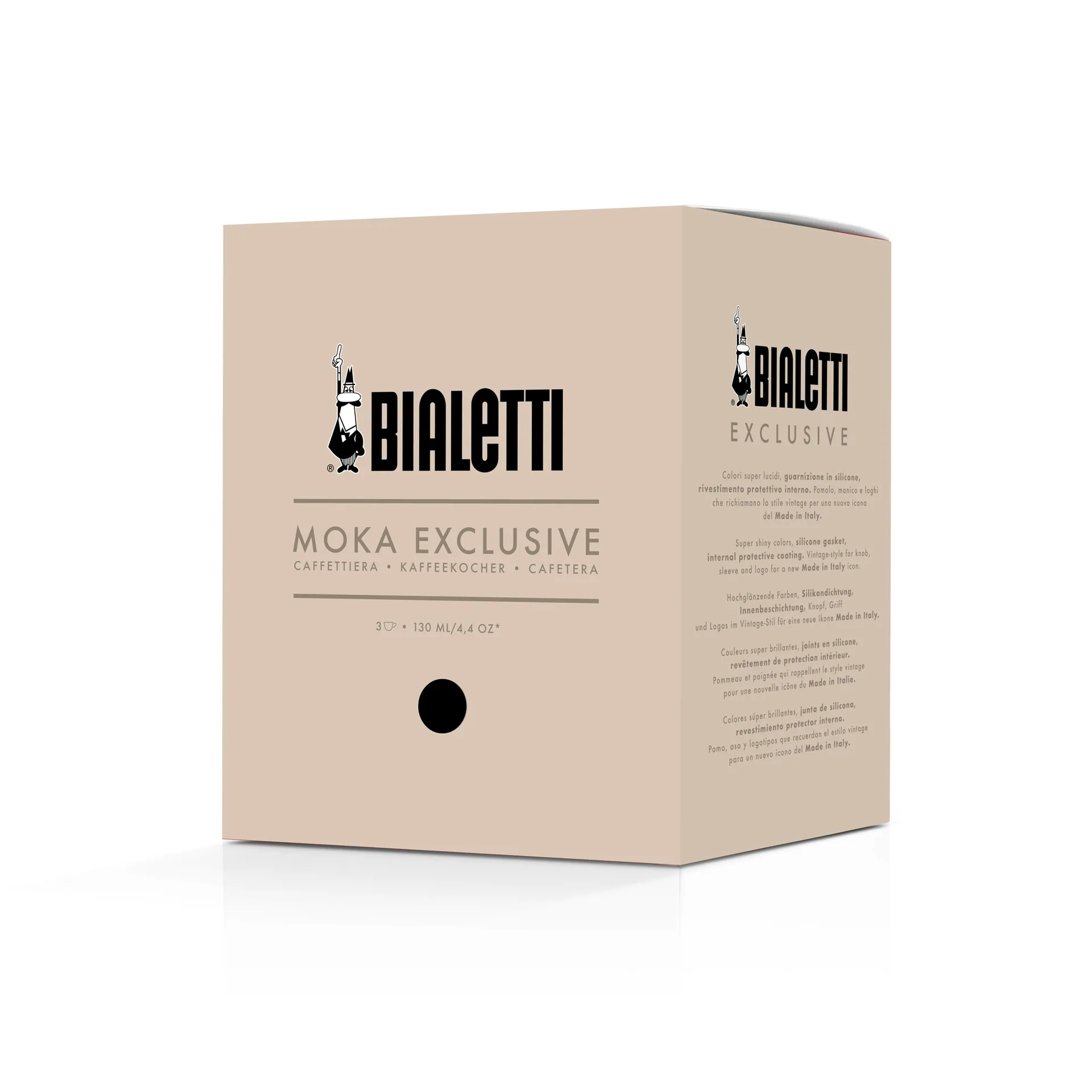 Bialetti exclusive mokabryggare, Svart, 3 koppar Bialetti