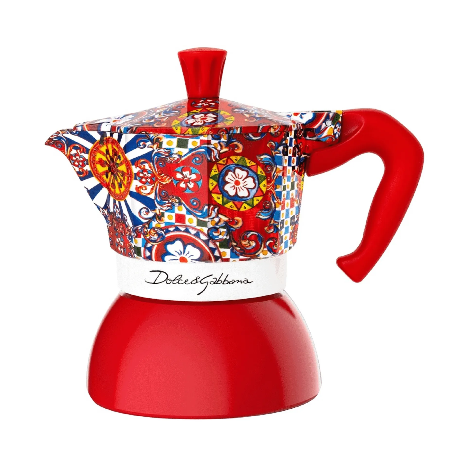 Bialetti x Dolce & Gabbana mokabryggare induktion, Sicilian cart, 2 koppar Bialetti