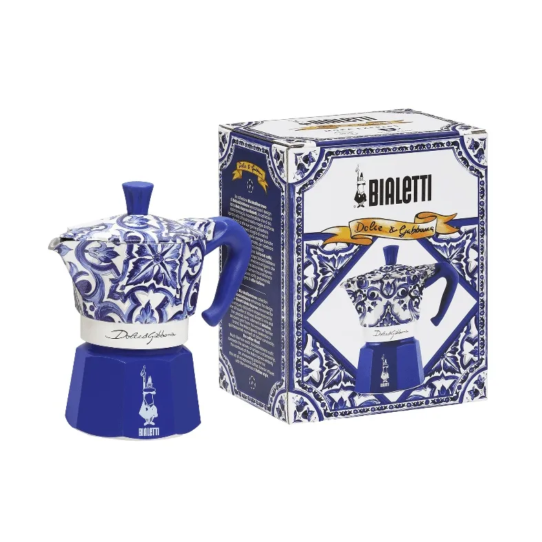 Bialetti x Dolce & Gabbana mokabryggare, Mediterraneo, 3 koppar Bialetti