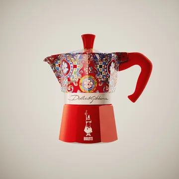 Bialetti x Dolce & Gabbana mokabryggare - Sicilian cart, 3 koppar - Bialetti