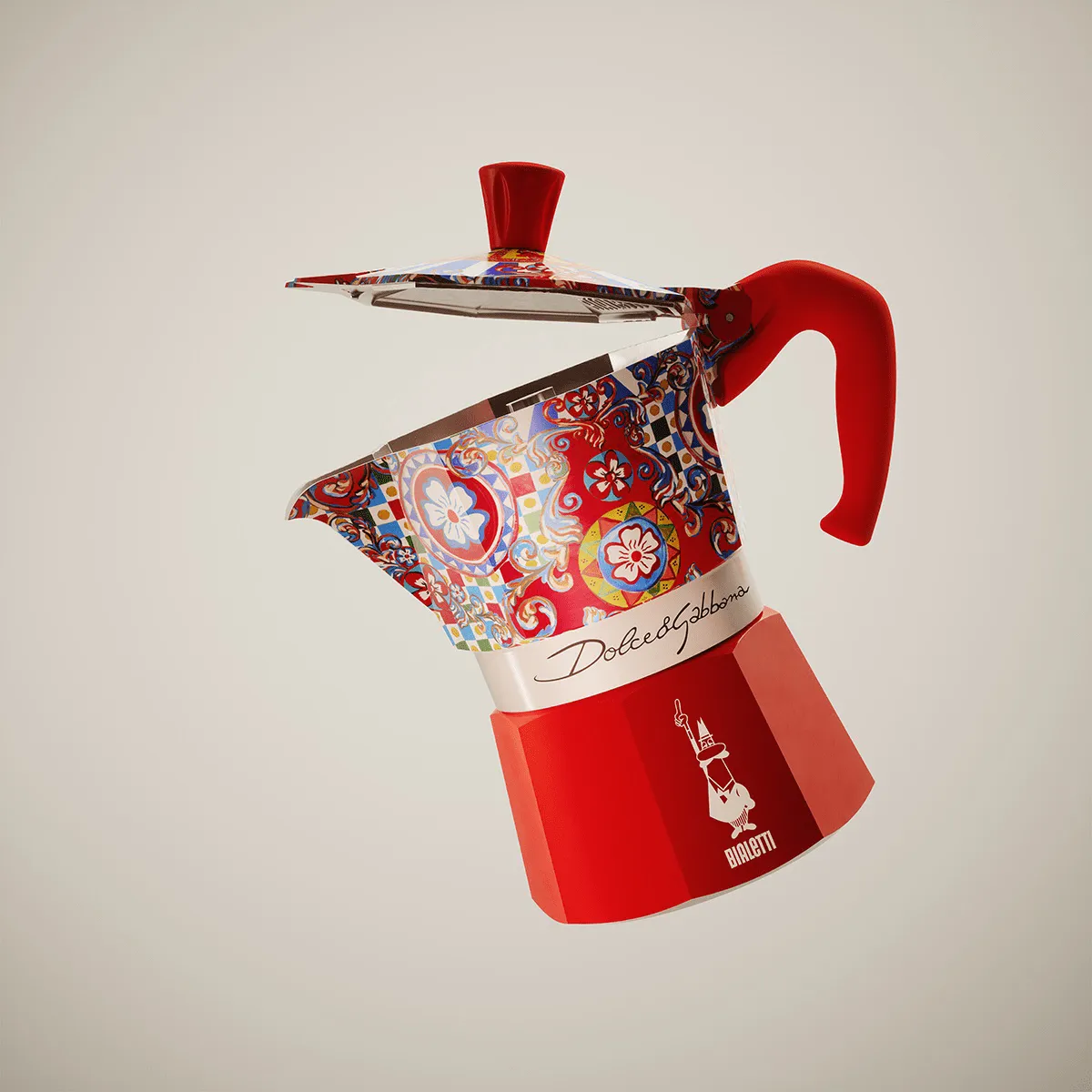 Bialetti x Dolce & Gabbana mokabryggare, Sicilian cart, 3 koppar Bialetti