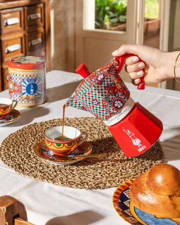 Bialetti x Dolce & Gabbana mokabryggare - Sicilian cart, 6 koppar - Bialetti