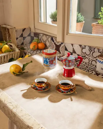 Bialetti x Dolce & Gabbana mokabryggare - Sicilian cart, 6 koppar - Bialetti