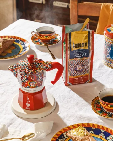 Bialetti x Dolce & Gabbana mokabryggare - Sicilian cart, 6 koppar - Bialetti
