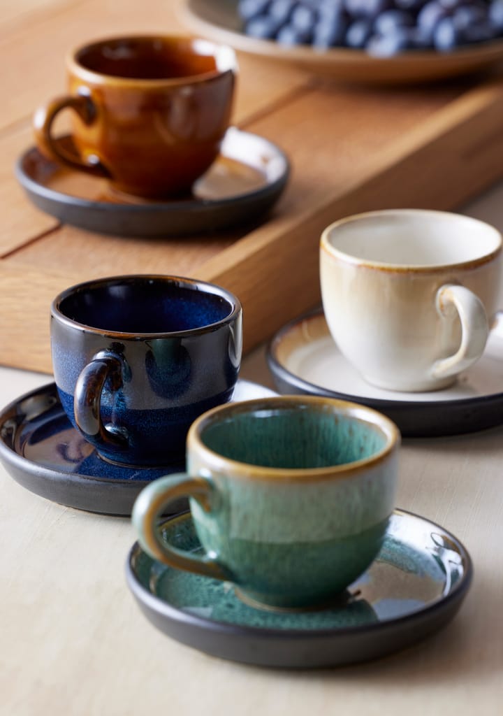 Bitz espressokopp med fat 7 cl, Gräddvit Bitz