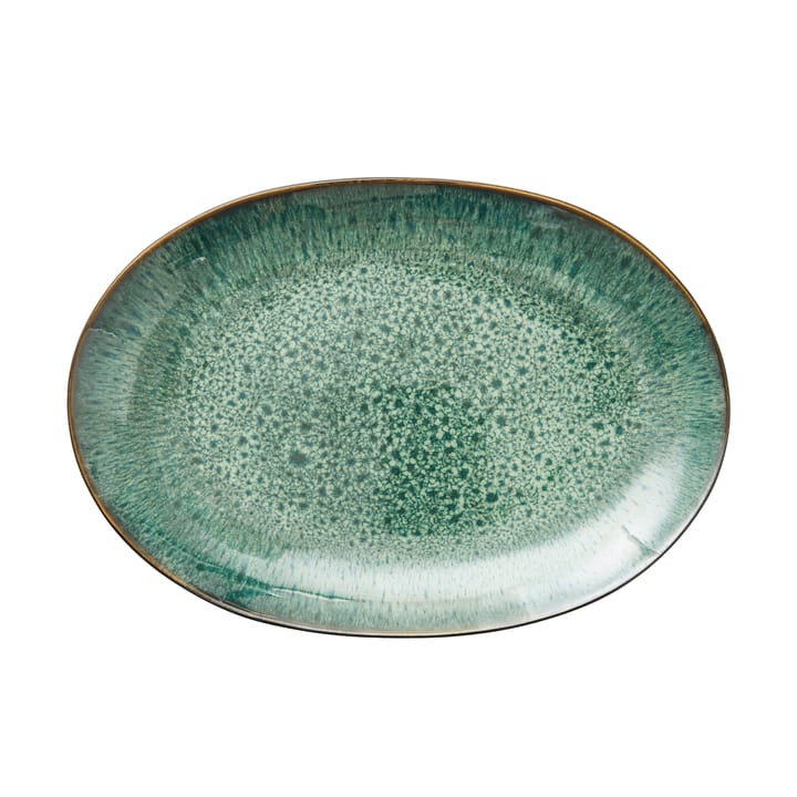 Bitz fat ovalt 25x36 cm - Svart-grön - Bitz