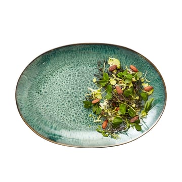 Bitz fat ovalt 25x36 cm - Svart-grön - Bitz