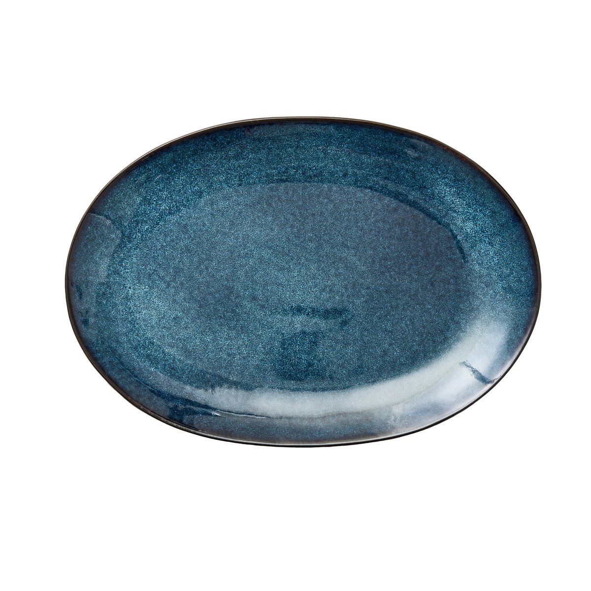 Bitz fat ovalt 25x36 cm Svart-mörkblå | Skandinavisk Design | Serveringsfat & Uppläggningsfat | Blå