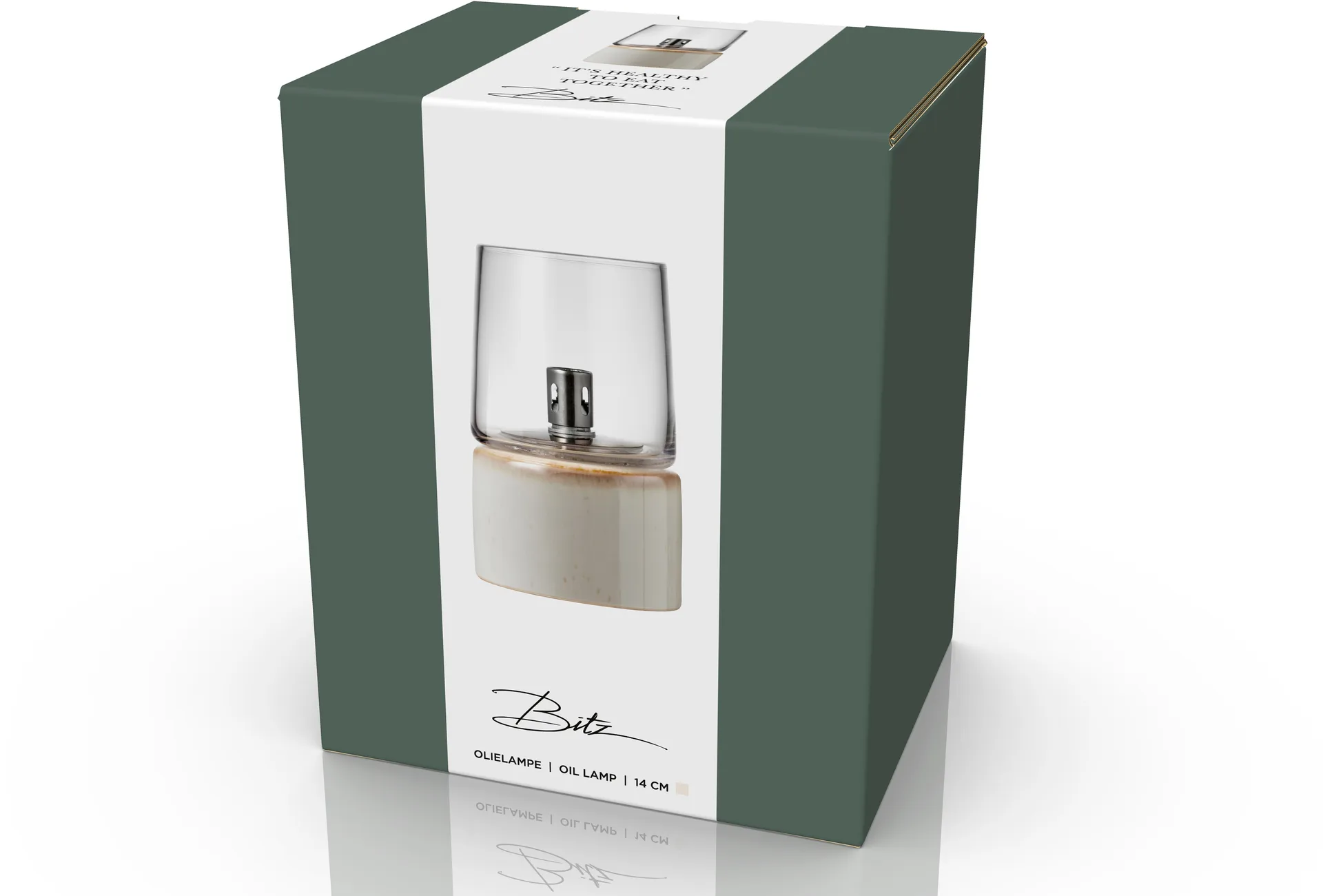 Bitz Gastro oljelampa Ø8,5x14 cm, Gräddvit Bitz