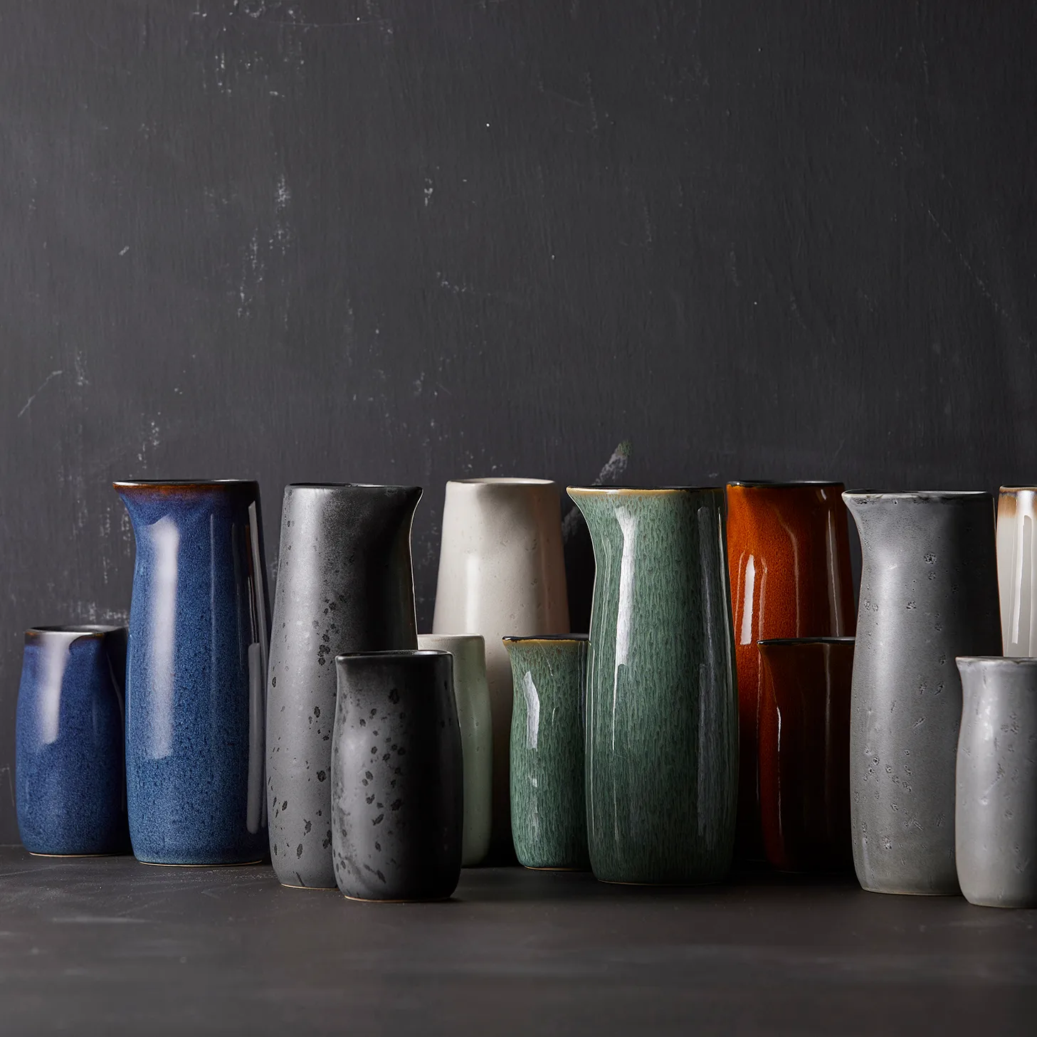 Bitz mjölkkanna 50 cl, Grön-svart Bitz