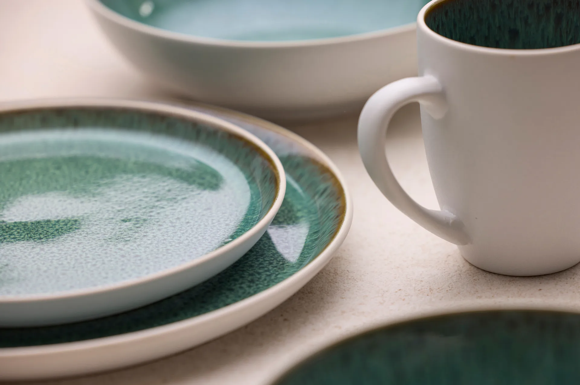 Bitz mugg gastro 30 cl, Vit-grön Bitz