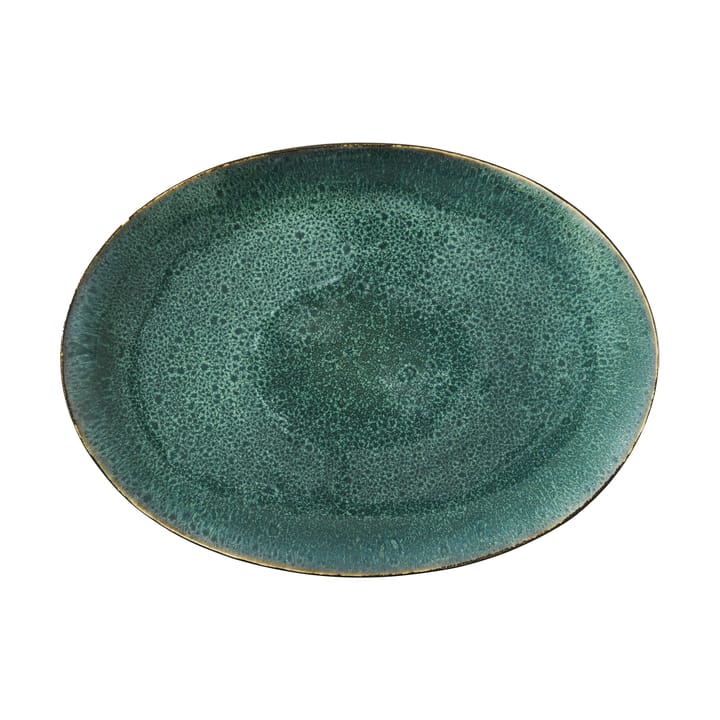 Bitz ovalt fat 45x34 cm - Svart-grön - Bitz
