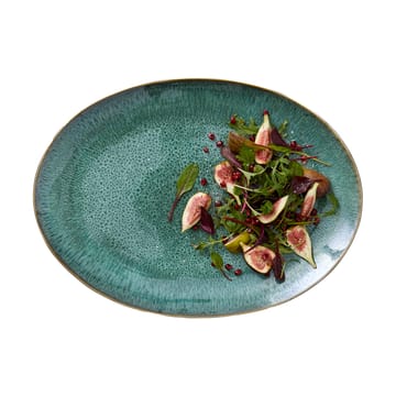 Bitz ovalt fat 45x34 cm - Svart-grön - Bitz