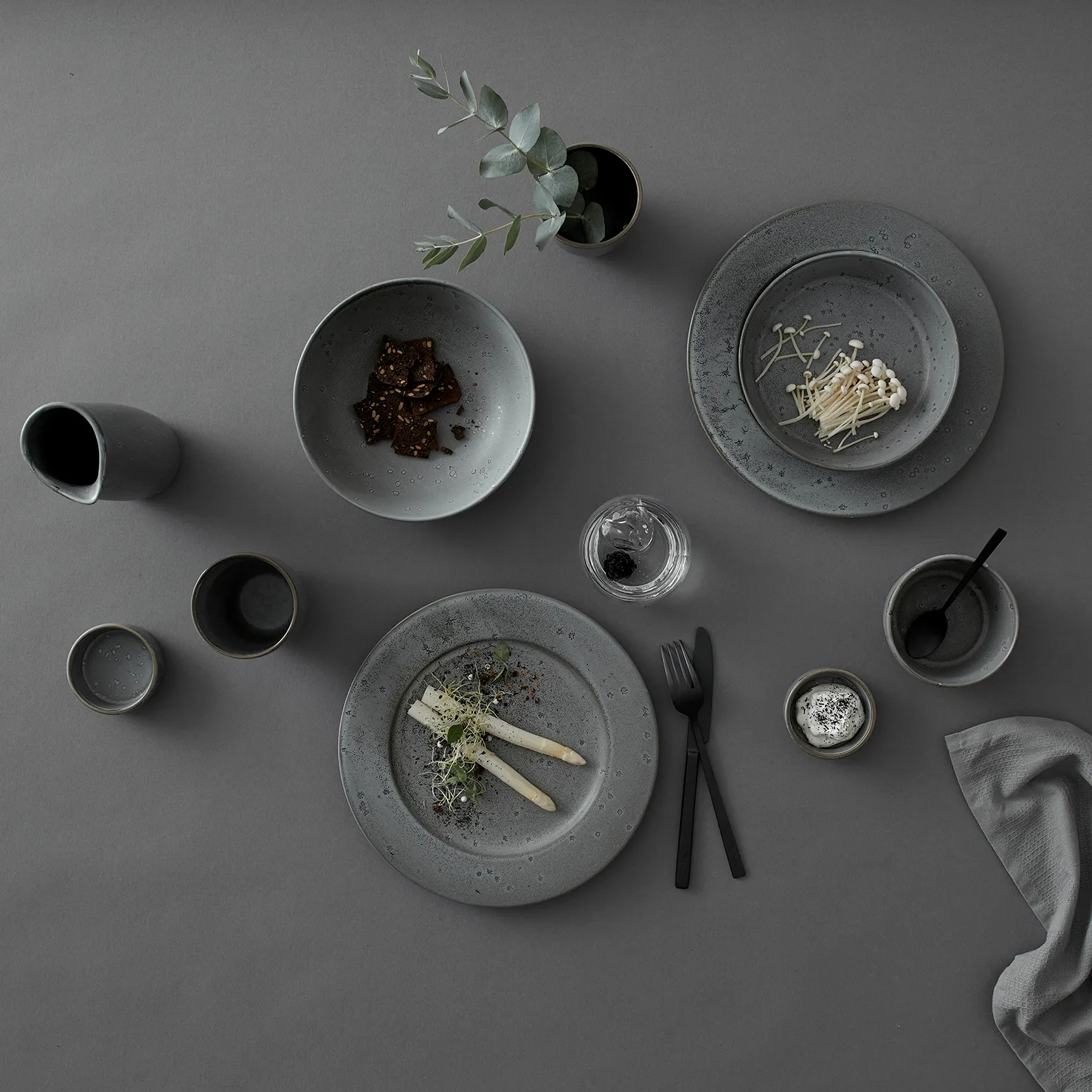 Bitz pastaskål Ø20 cm matt, Grå Bitz