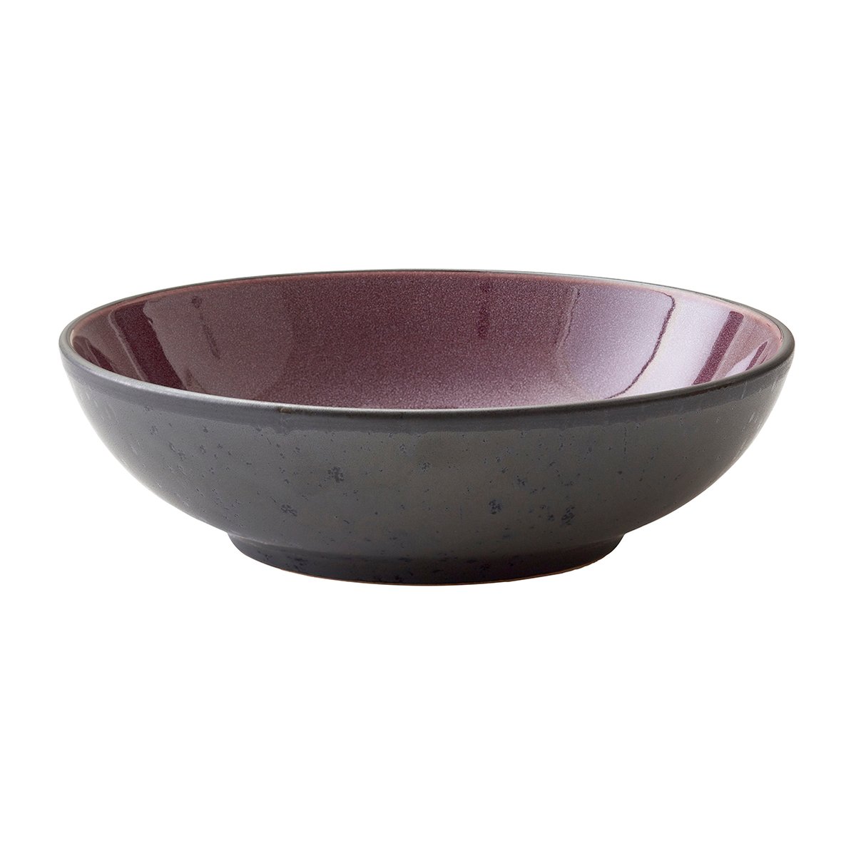 Bitz pastaskål Ø20 cm svart Svart-lila | Skandinavisk Design | Djupa tallrikar | Svart