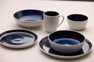 Bitz pastaskål gastro Ø20 cm - Vit-mörkblå - Bitz