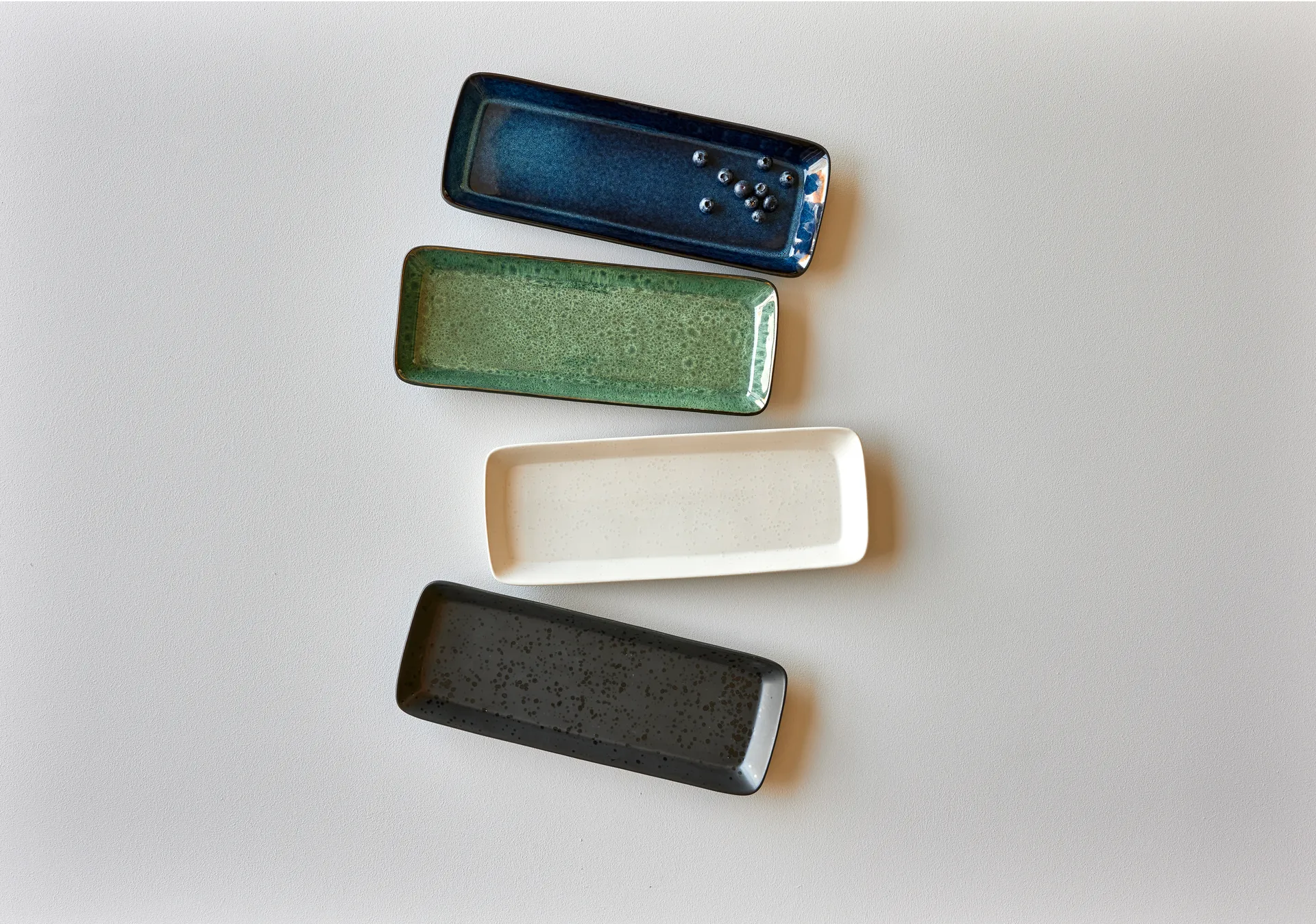 Bitz serveringsfat 38x14 cm, Svart-grön Bitz