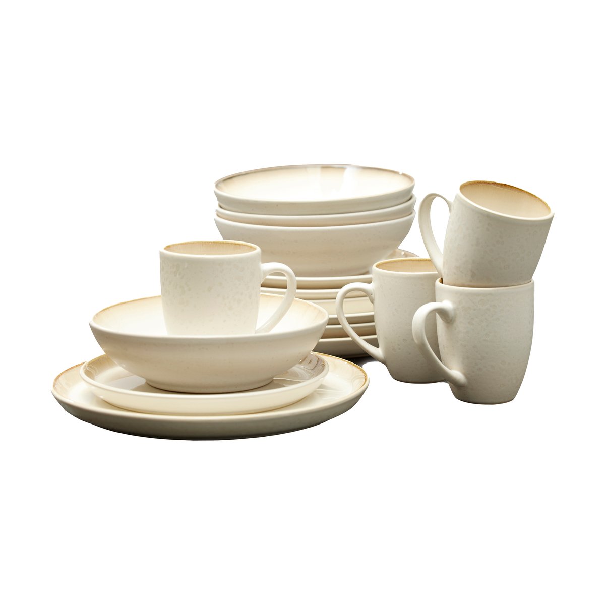 Bitz servisset 16 delar Gräddvit | Skandinavisk Design | Serviser & Startset | Vit