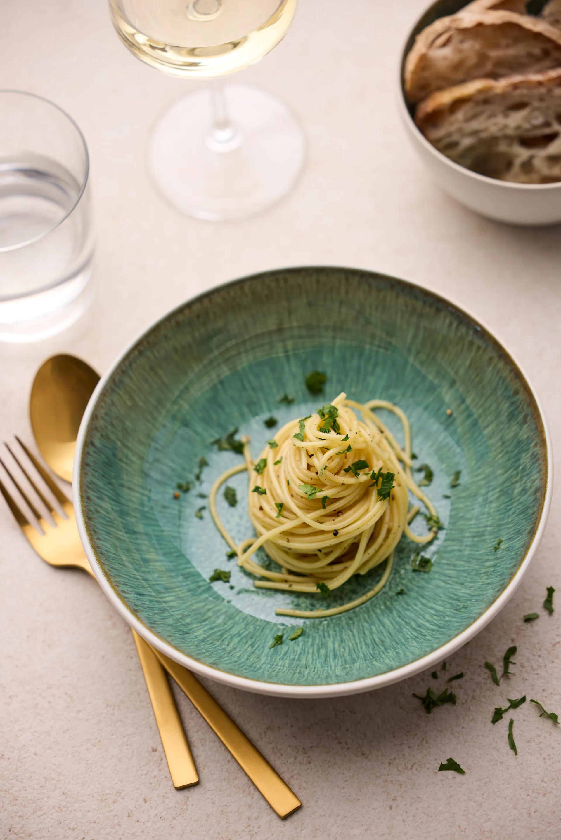 Bitz skål gastro Ø12 cm, Vit-grön Bitz